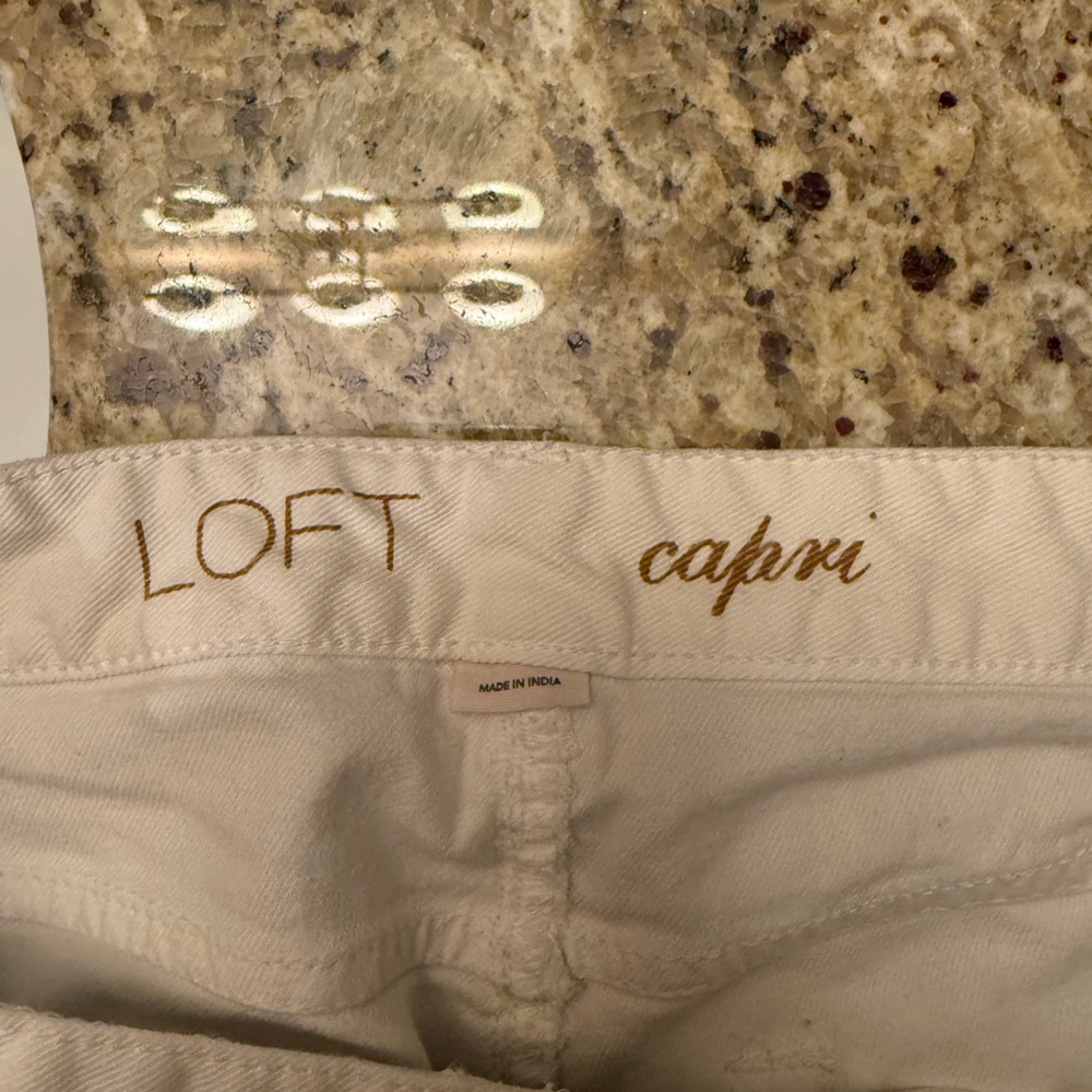 LOFT White Cropped Pants - Picture 5 of 5